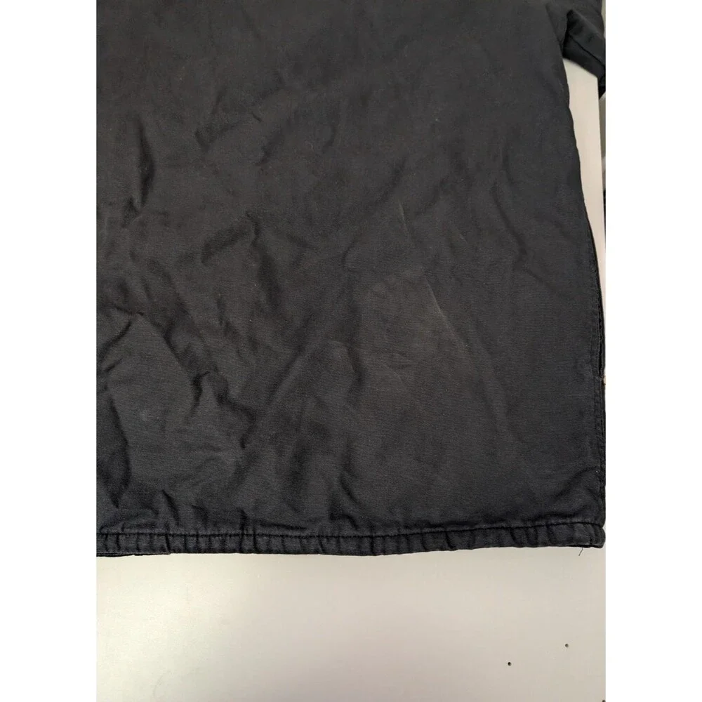 Dickies TJ203 Hooded Duck Quilted Shirt Jacket Black Mens 2XL Flannel Lined Work